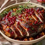 Roasted Pork Shoulder with Pomegranate Sauce
