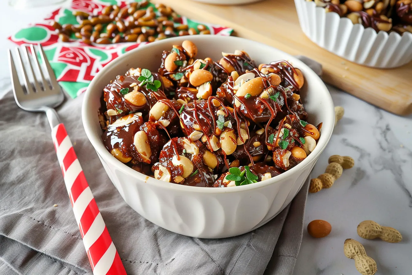 Easy Crockpot Peanut Clusters (Christmas Recipe)