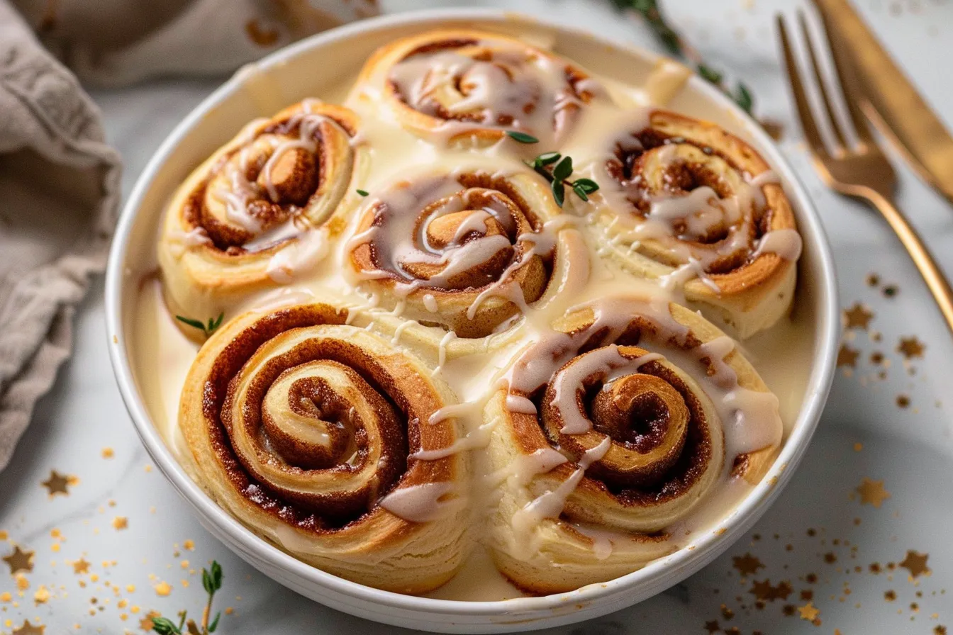Eggnog Cinnamon Rolls