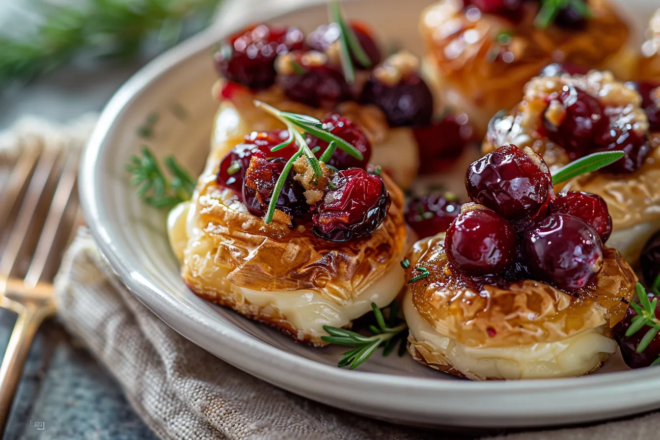 Baked Cranberry Brie Bites