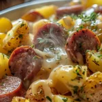 Cheesy Ranch Potatoes and Smoked Sausage