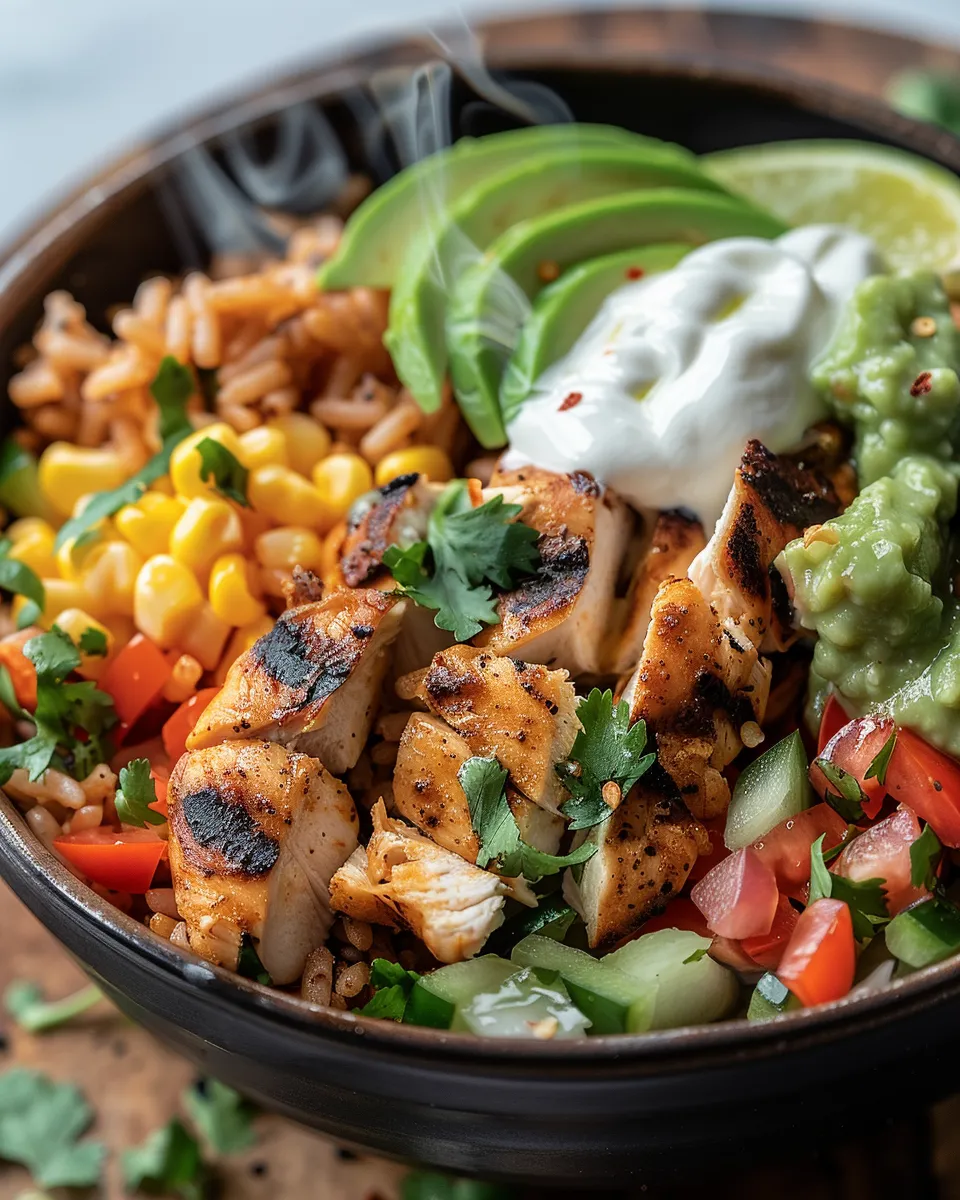 CHICKEN BURRITO BOWL