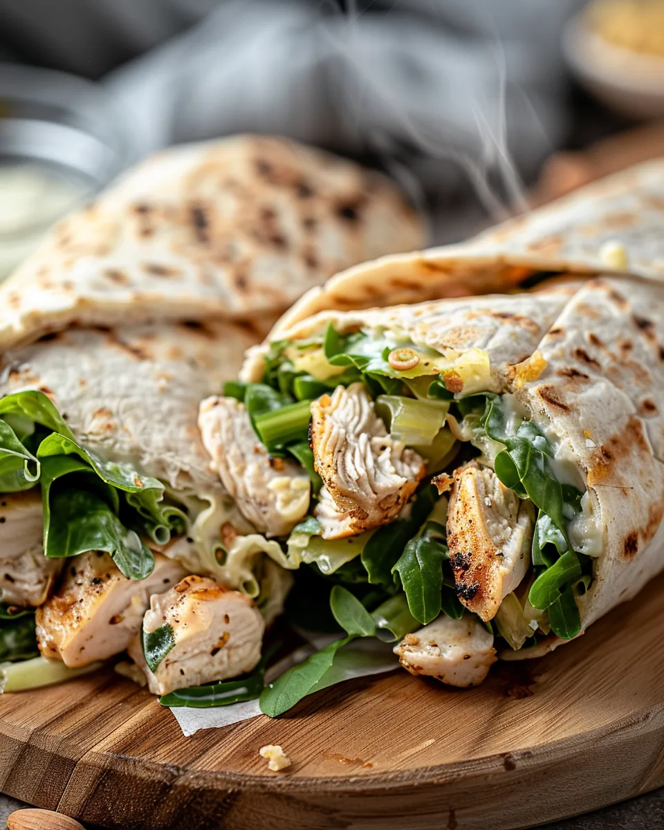 CHICKEN CAESAR WRAPS
