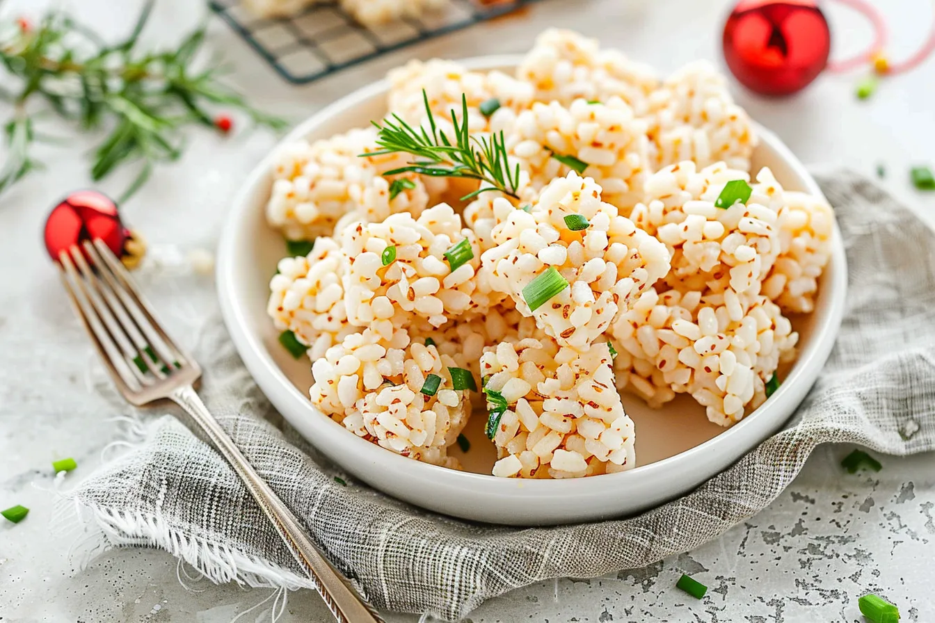 CHRISTMAS RICE KRISPIE TREATS