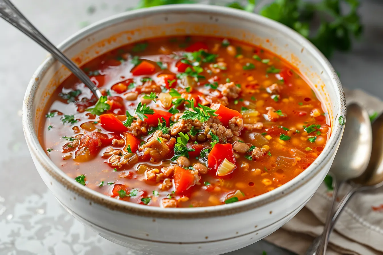 Cozy Stuffed Pepper Soup