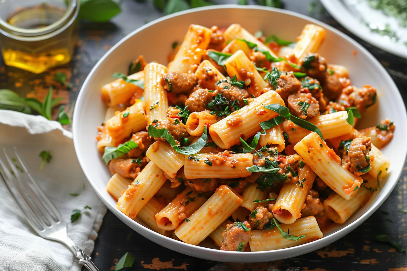 Creamy Sausage Rigatoni