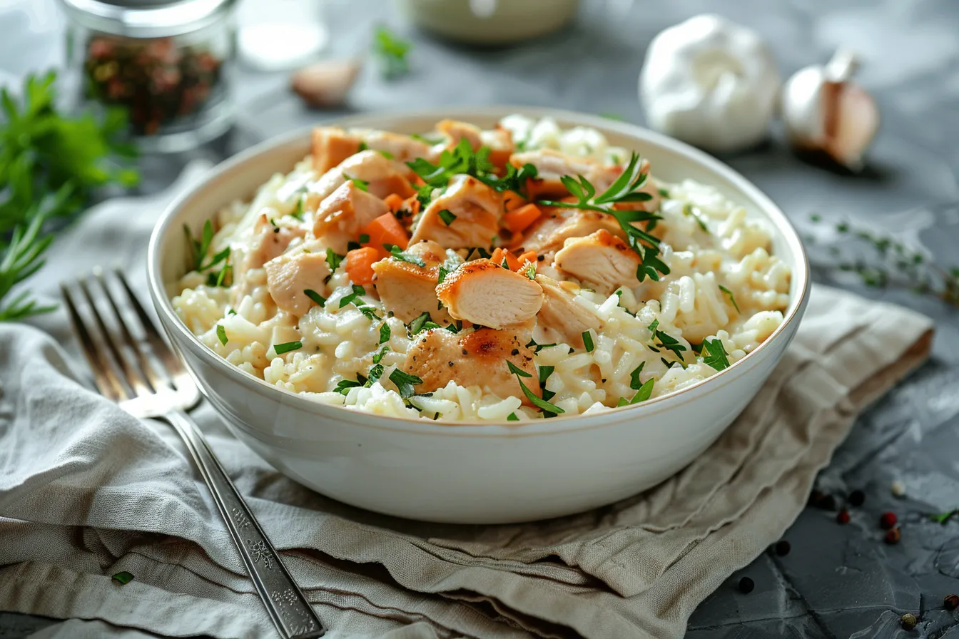 Creamy Smothered Chicken and Rice