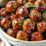 CROCKPOT CRANBERRY MEATBALLS