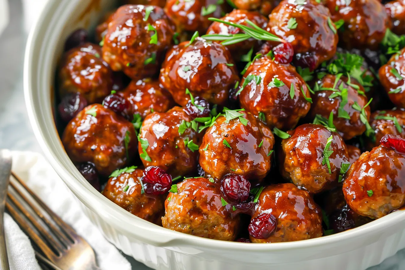 CROCKPOT CRANBERRY MEATBALLS