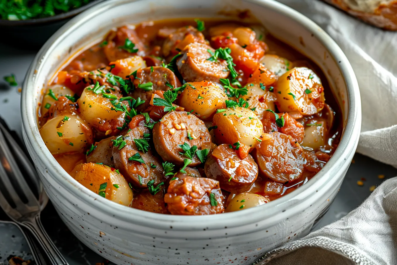 CROCKPOT SAUSAGE CASSEROLE