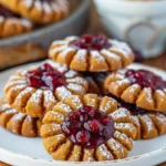 GINGERBREAD THUMBPRINT COOKIES WITH CRANBERRY SAUCE