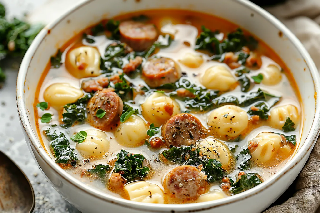 ITALIAN SAUSAGE AND KALE GNOCCHI SOUP