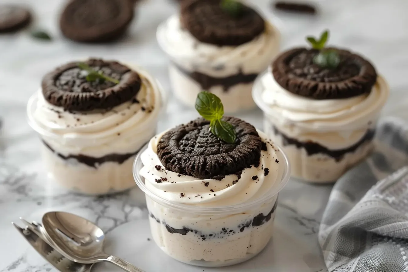 No-Bake Cookies and Cream Dessert Cups