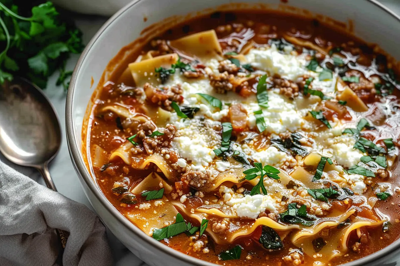 One Pot Lasagna Soup