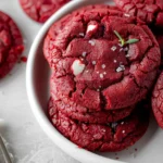 Red Velvet Cookies Made with Cake Mix
