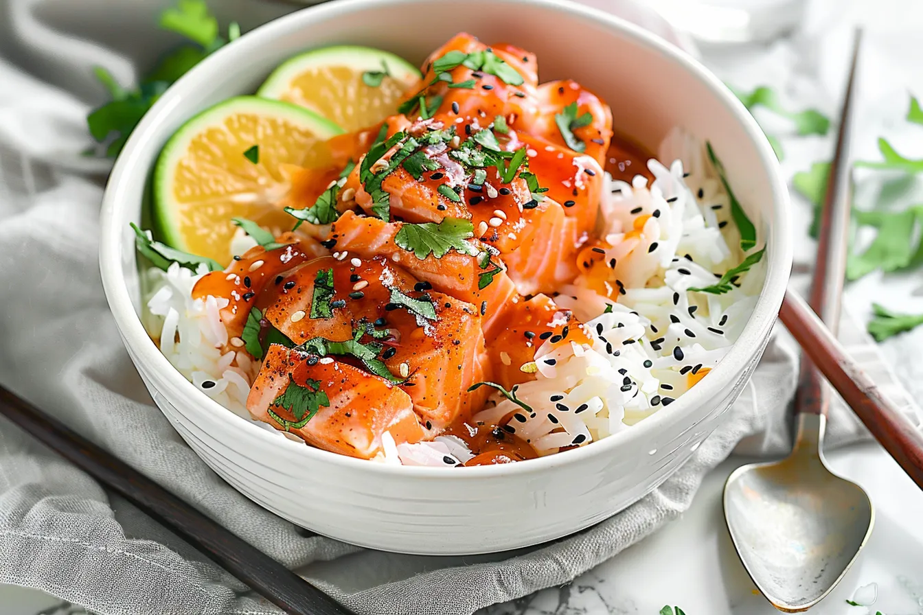 SPICY SRIRACHA SALMON BOWLS