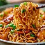 Sticky Garlic Chicken Noodles