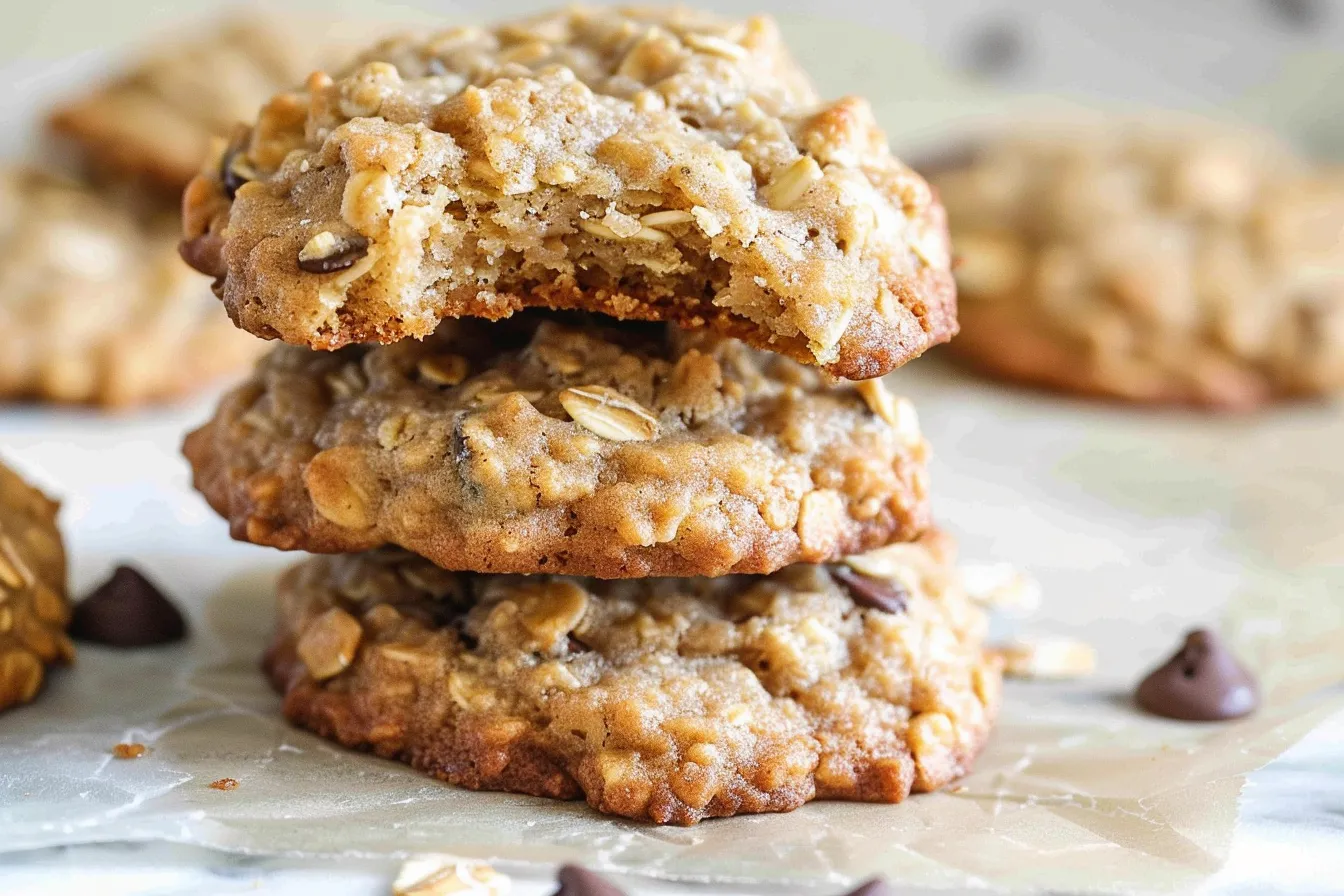 Chewy Banana Oatmeal Cookies
