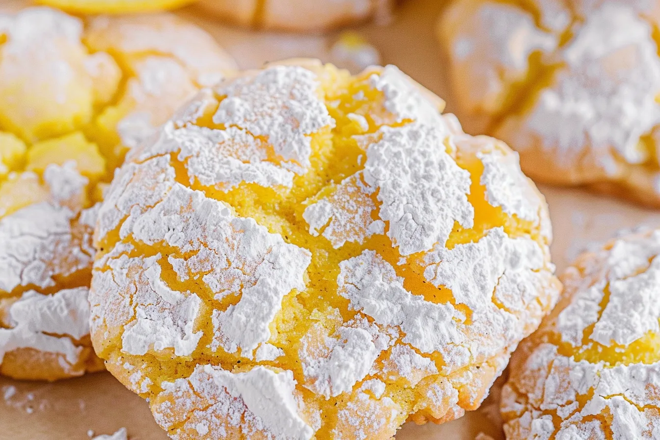Easy 3-Ingredient Lemon Crinkle Cookies