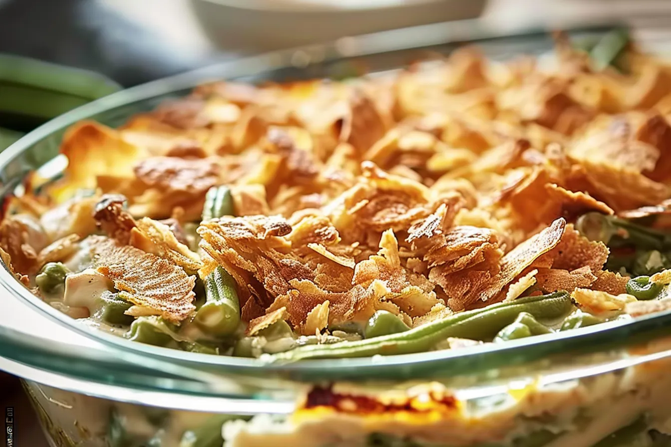 Homestyle Green Bean Casserole with a Creamy Twist