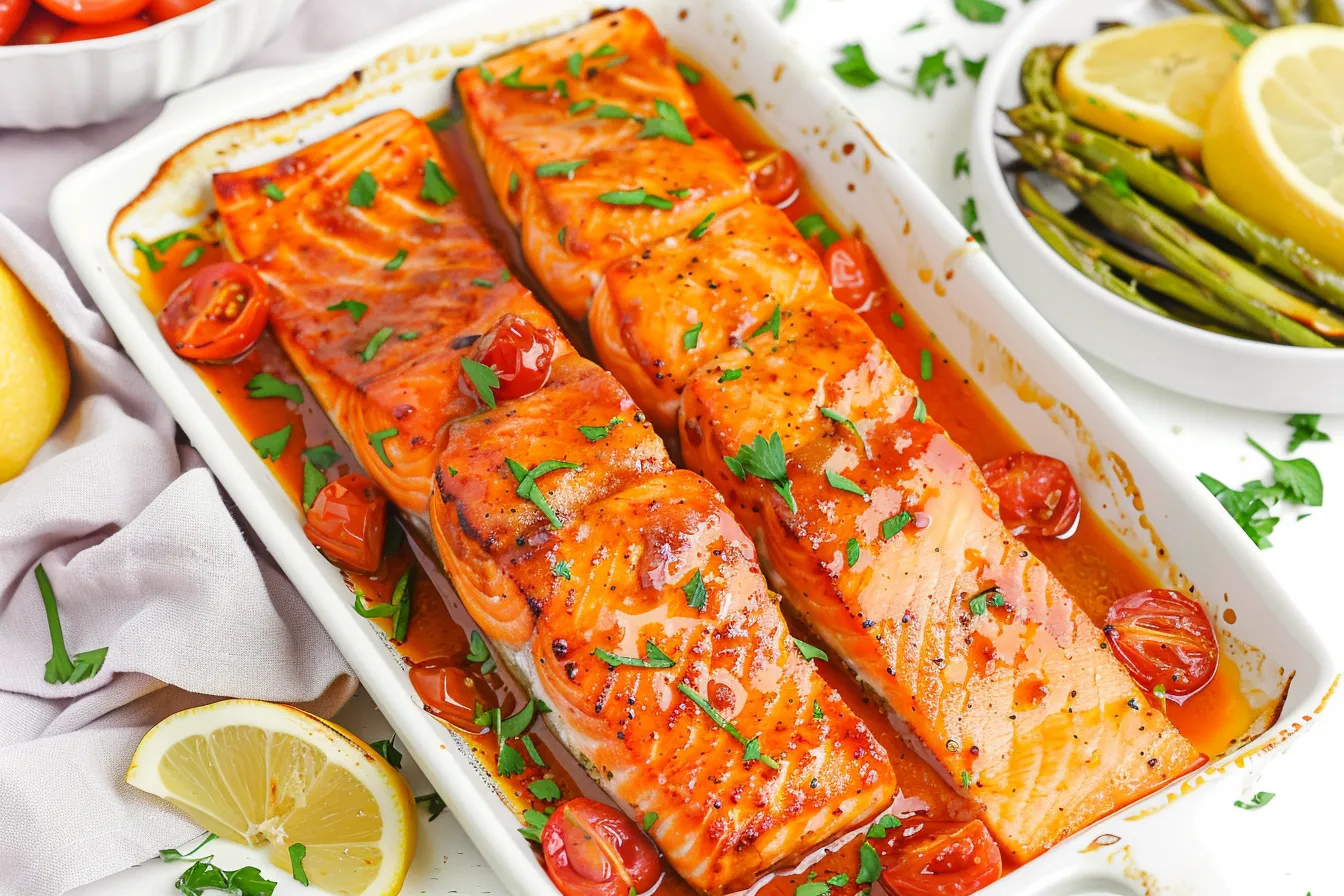 MAPLE GLAZED SHEET PAN SALMON