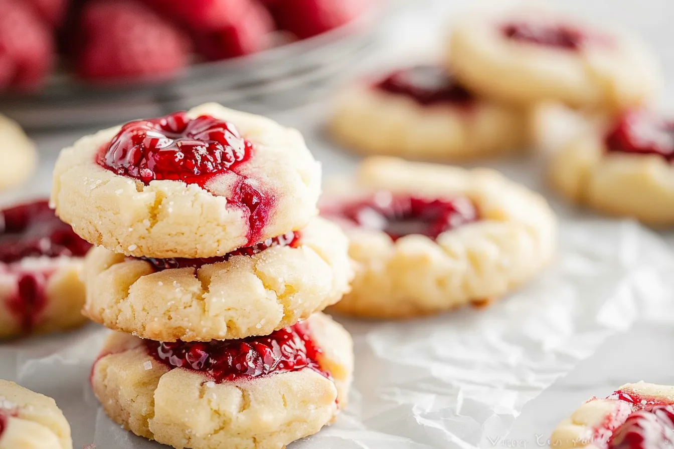 Raspberry Thumbprint Cookies
