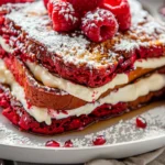 Red Velvet French Toast with Vanilla Bean Cheesecake Filling