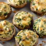 Spinach Dip Stuffed Mushrooms