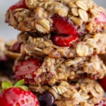 Strawberry Oatmeal Cookies (No Flour, Eggs, or Refined Sugar)