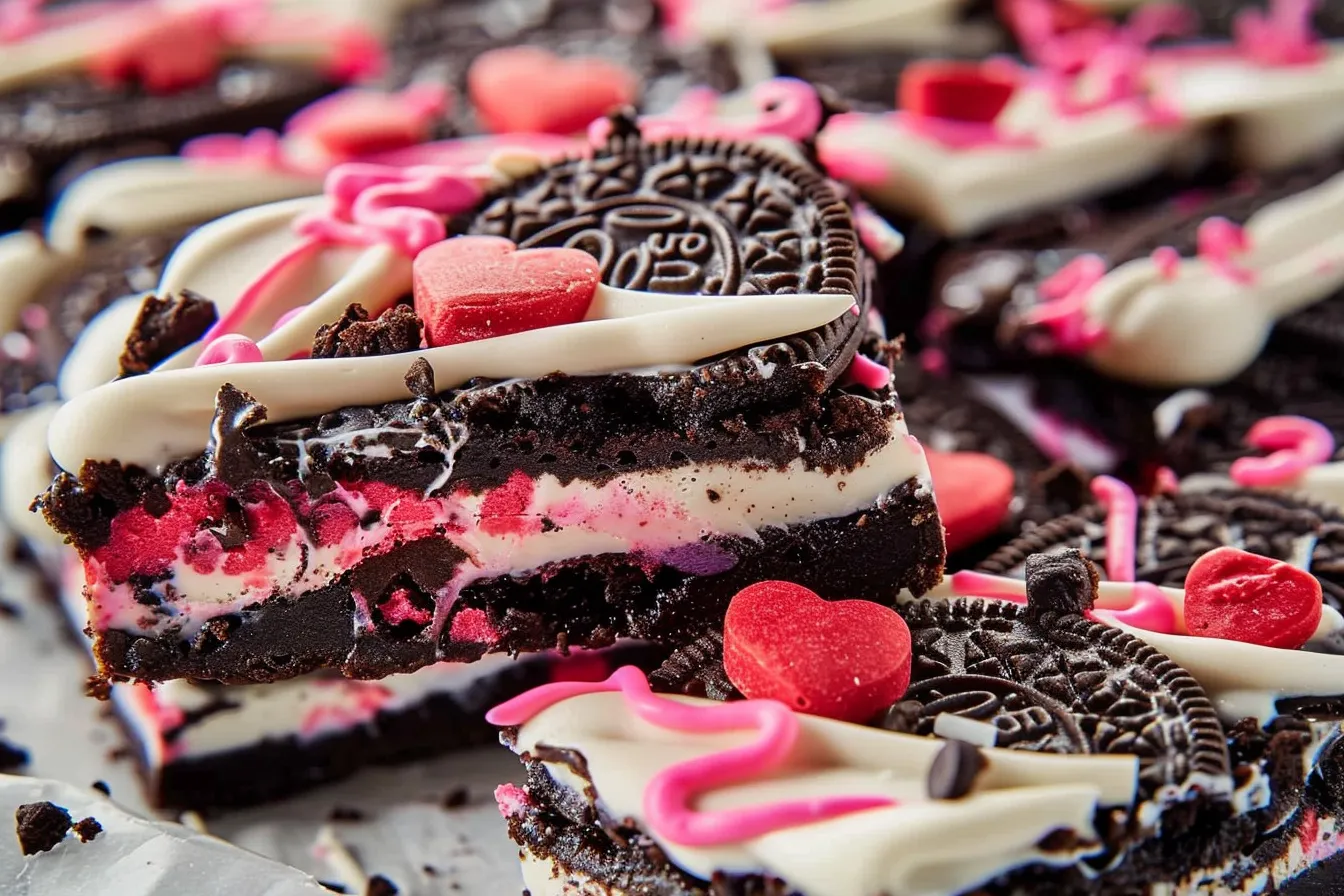 Valentine's Day Oreo Cookie Bark