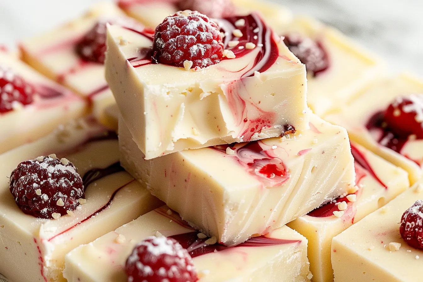 White Chocolate Raspberry Fudge