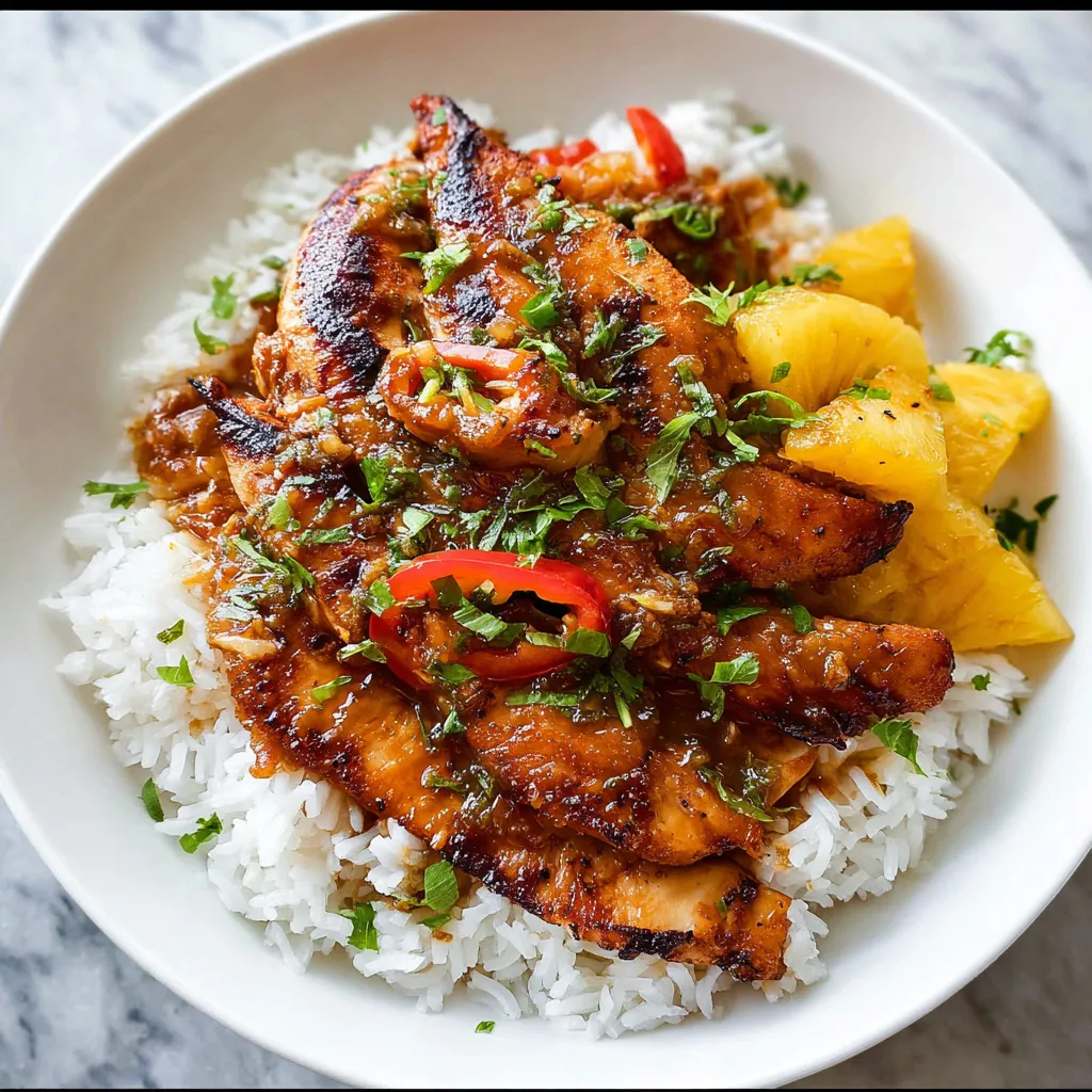 Hawaiian Chicken With Coconut Rice