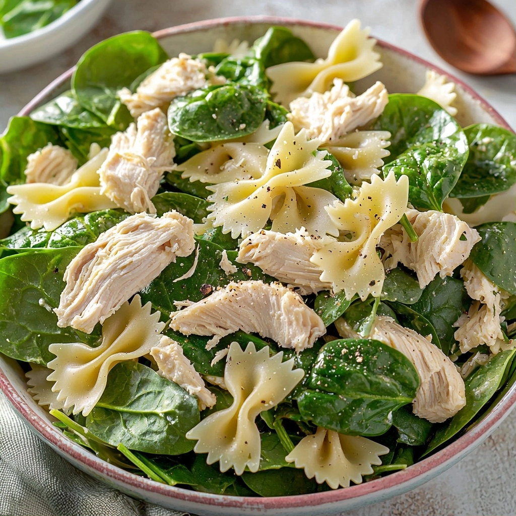 Cold Chicken Spinach Pasta Salad - featured image