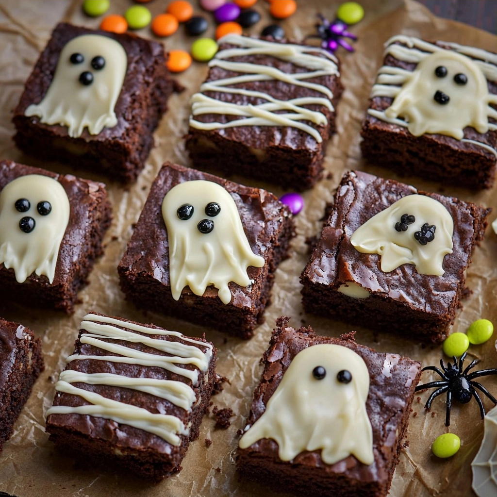 Easy Halloween Brownies 3 Ways - step by step