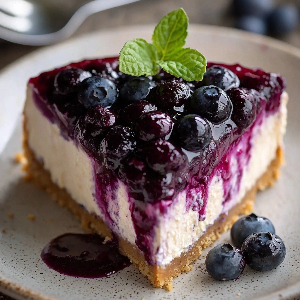 Easy No-Bake Blueberry Cheesecake Recipe - step by step