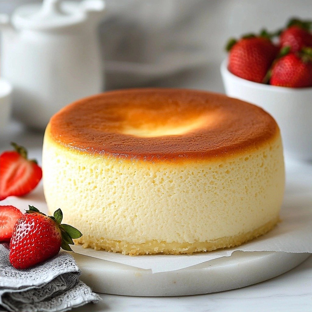 Japanese Cotton Cheesecake - finished dish