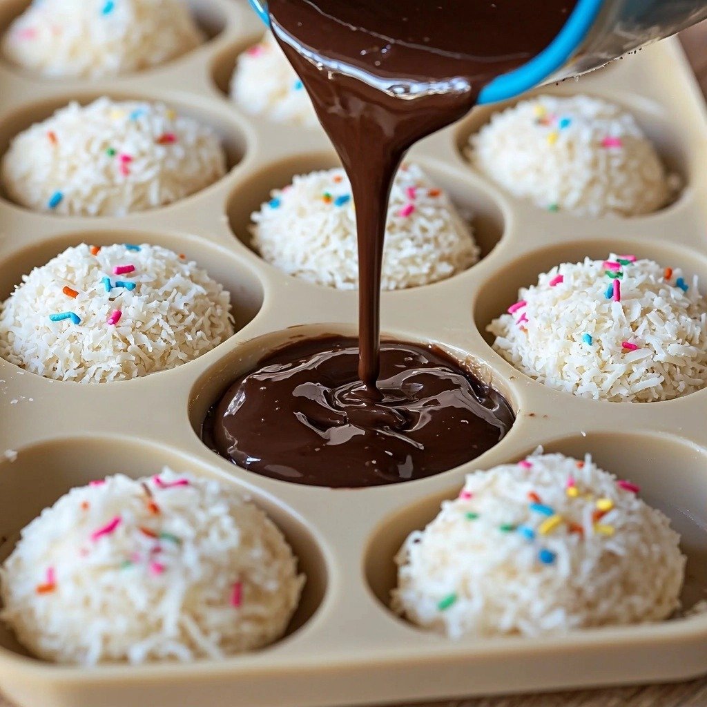 Healthy Almond Joys - step by step