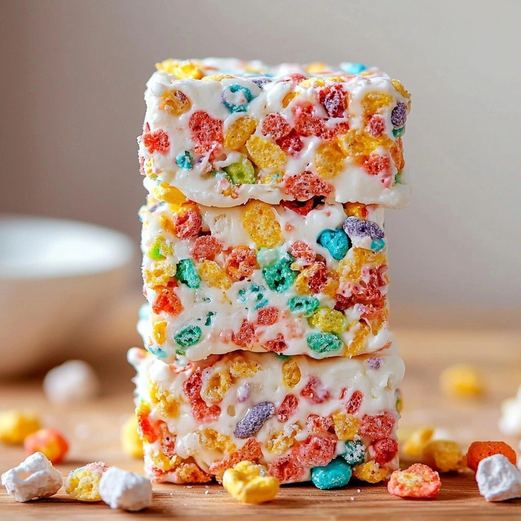 Fruity Pebbles Rice Krispies Treats - featured image