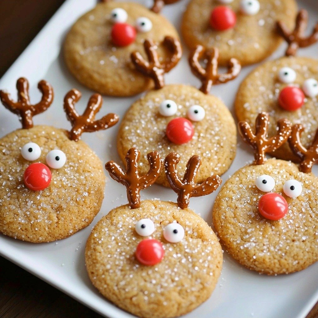 Christmas Reindeer Cookies - step by step