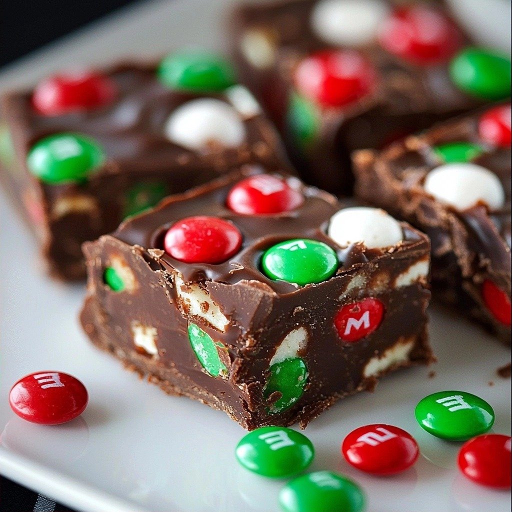 M&M's Marshmallow Dream Bars - finished dish