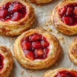 Gluten Free Strawberry Cheesecake Buns - featured image