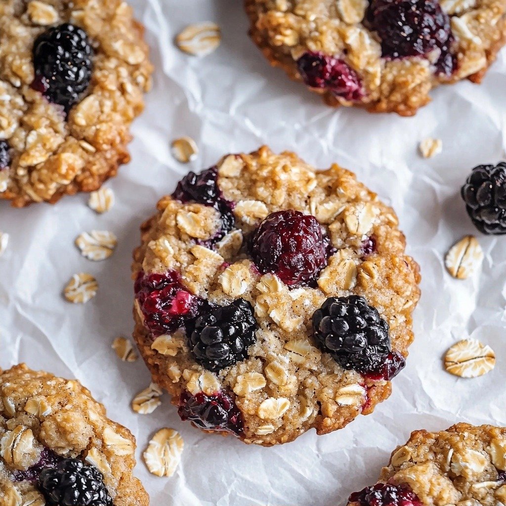 Blackberry Oatmeal Walnut Breakfast Cookies - finished dish