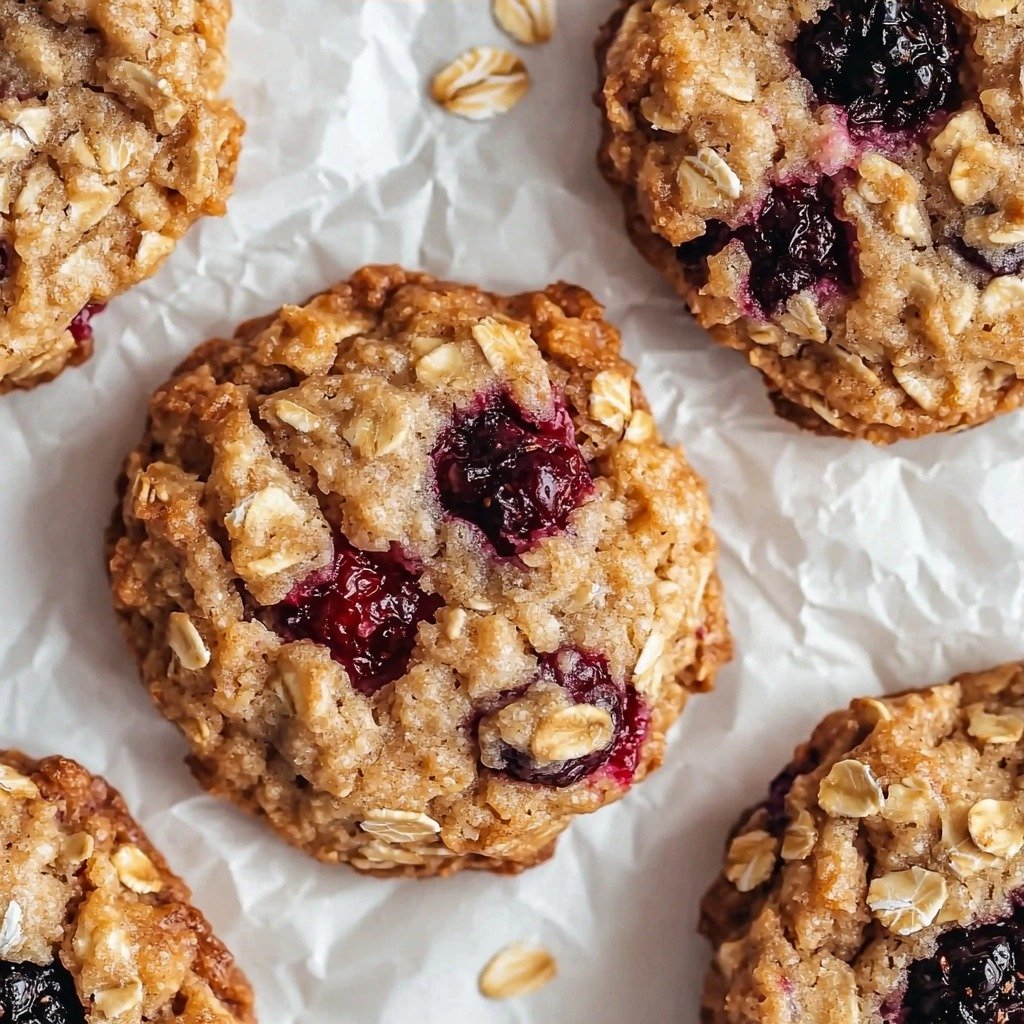 Blackberry Oatmeal Walnut Breakfast Cookies - step by step
