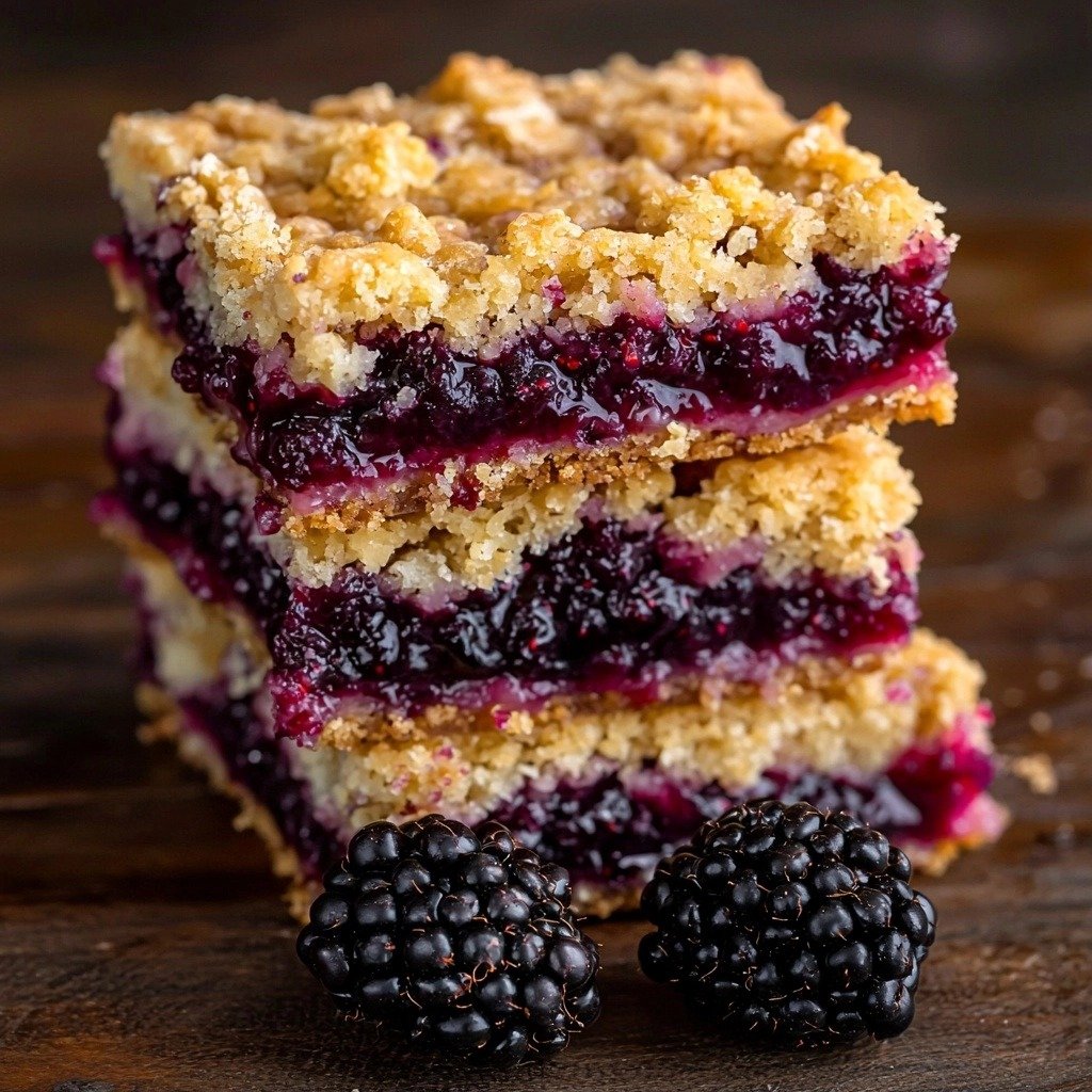 Blackberry Crumb Bars Recipe - step by step