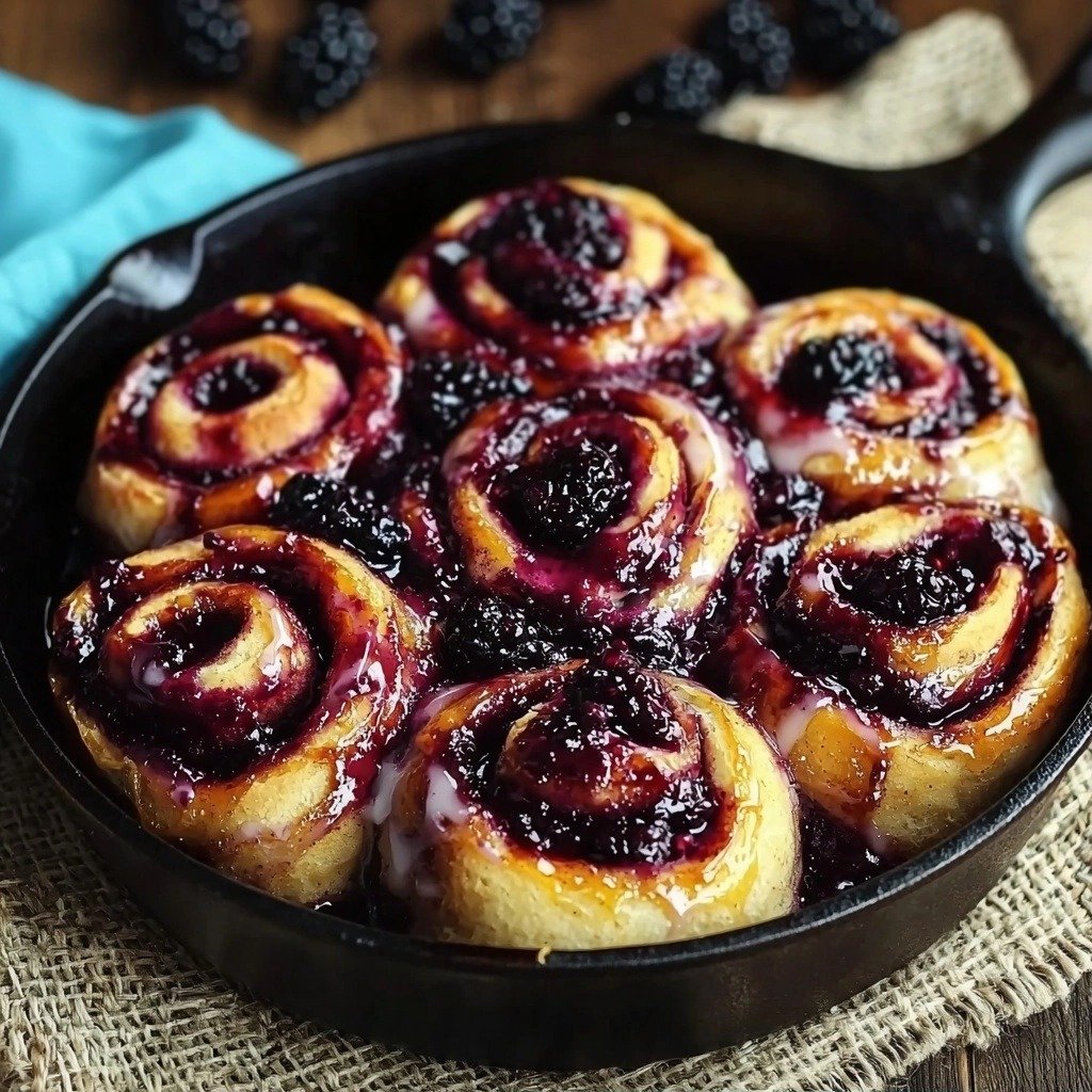 Easy 5-Ingredient Skillet Blackberry Sweet Rolls - featured image