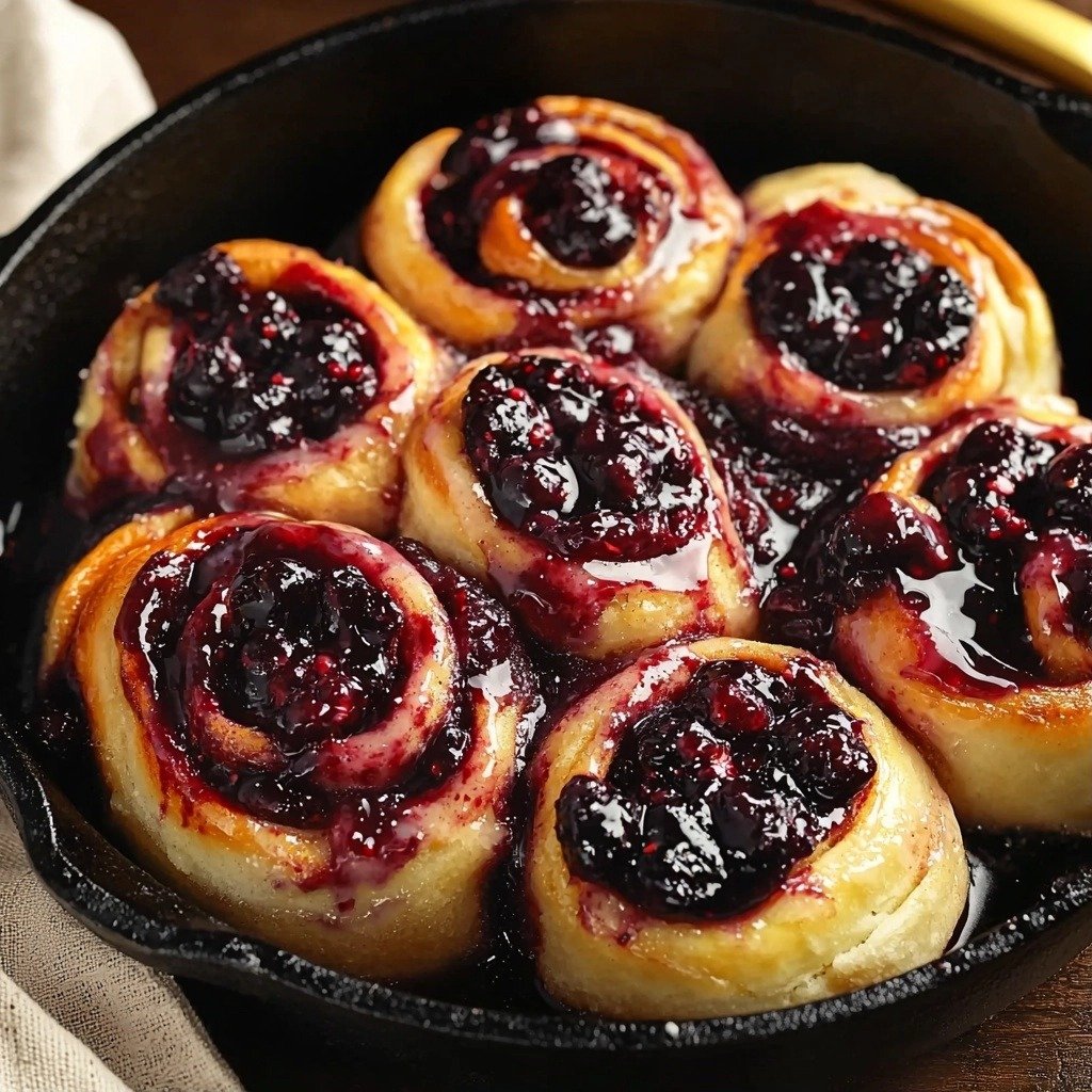 Easy 5-Ingredient Skillet Blackberry Sweet Rolls - step by step