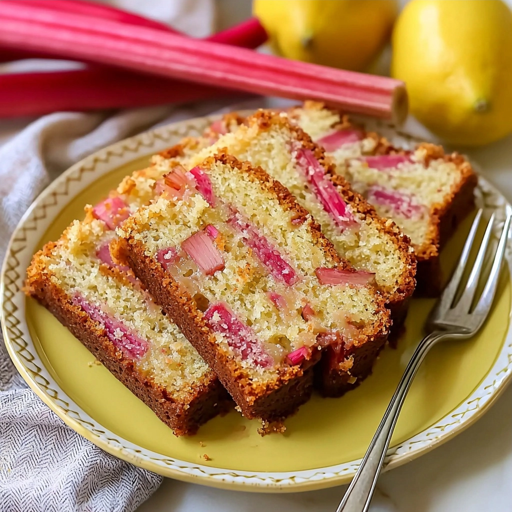 Delicious Lemon Rhubarb Bread - step by step