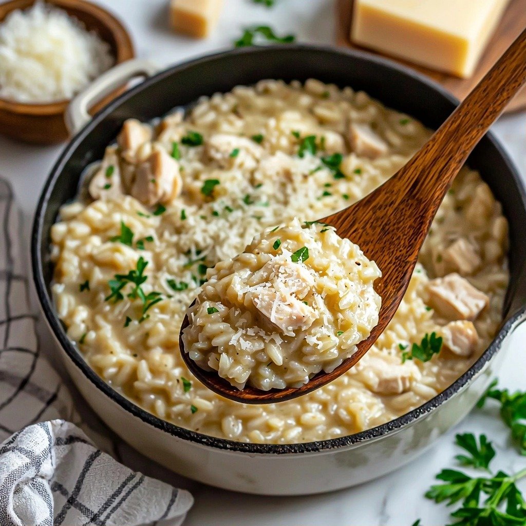 Classic Garlic Parmesan Chicken and Rice - step by step
