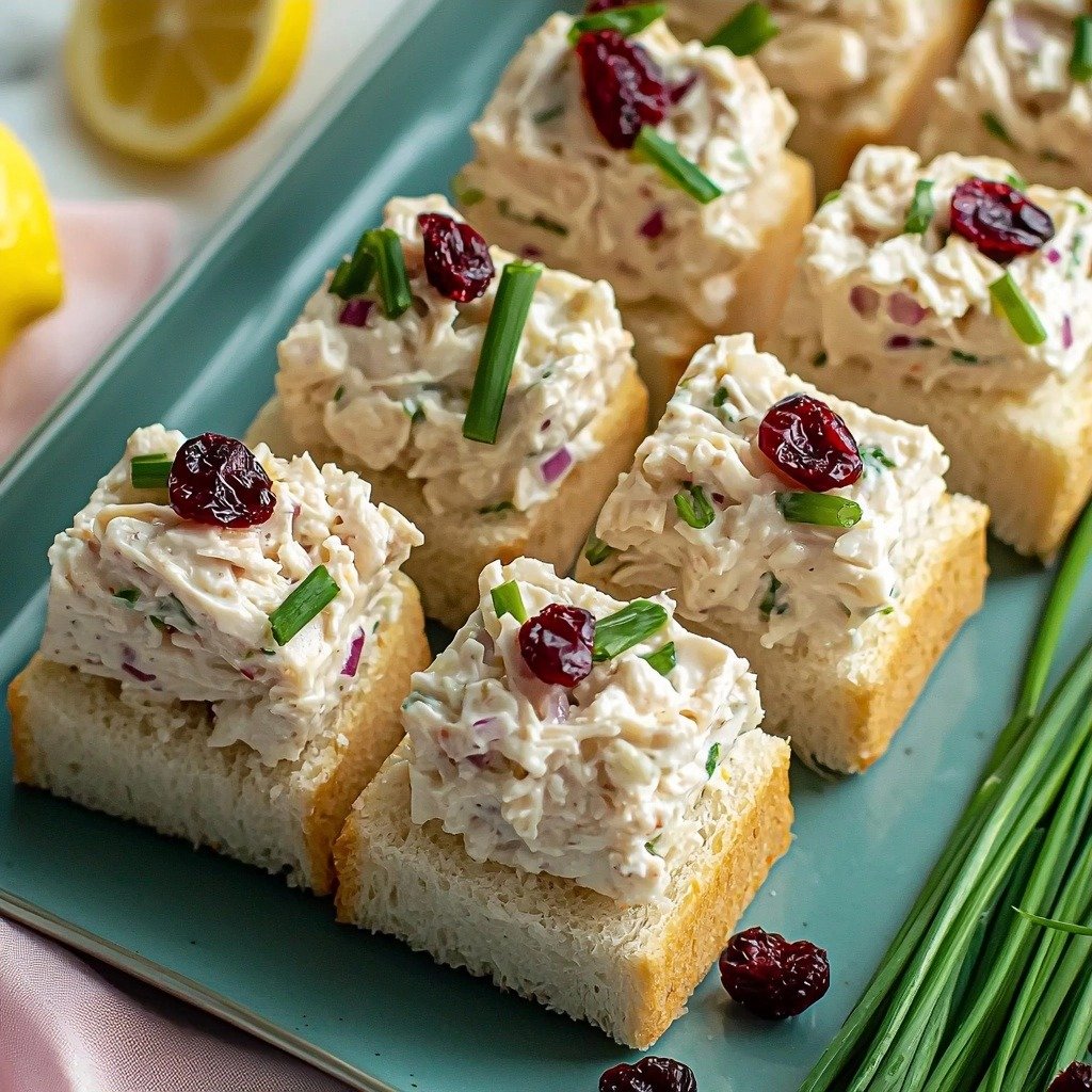 Simple Chicken Salad Tea Sandwiches - step by step