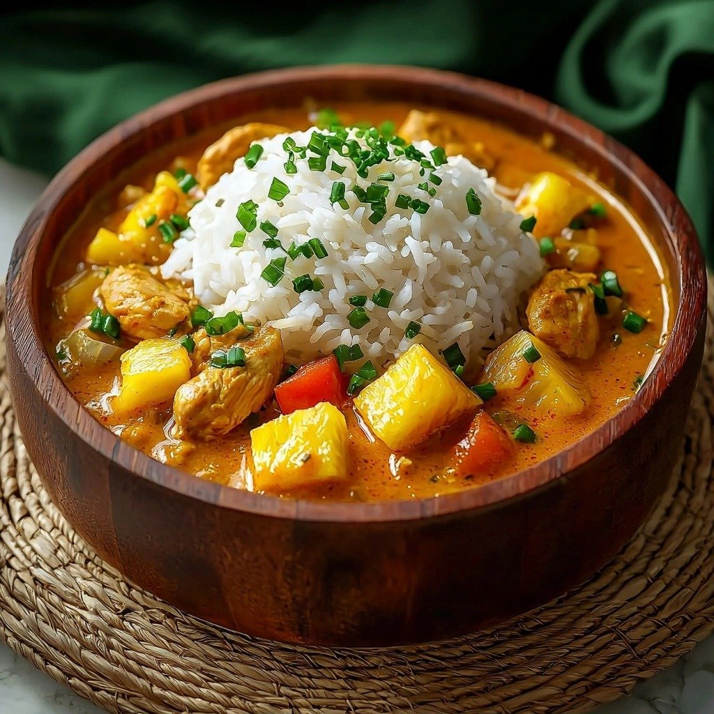 Creamy Chicken Pineapple Curry - step by step